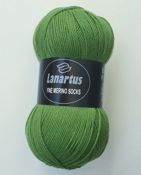 Lanartus Fine Merino Socks Grasgrün